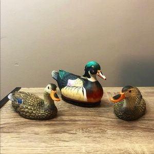 Set of 3 Duck Figurines Home Decor
